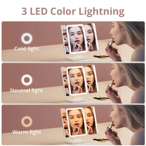 Trifold Makeup Mirror LED Lights