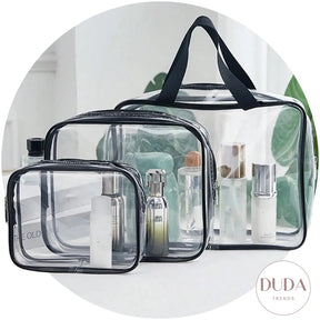 Transparent Toiletry Bags Set 3 Pcs