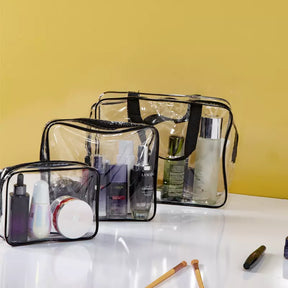 Transparent Toiletry Bags Set 3 Pcs