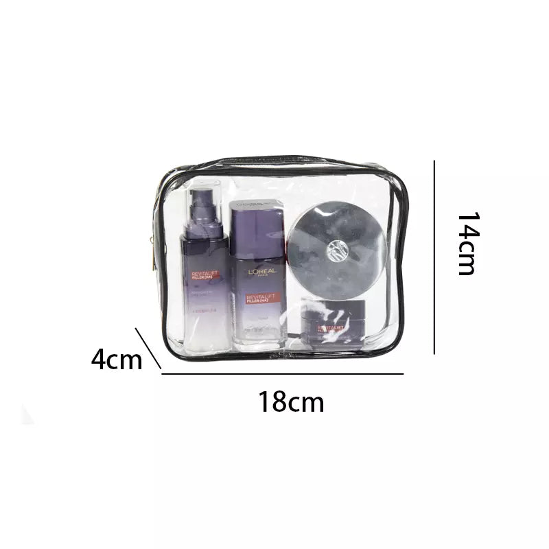 Transparent Toiletry Bags Set 3 Pcs