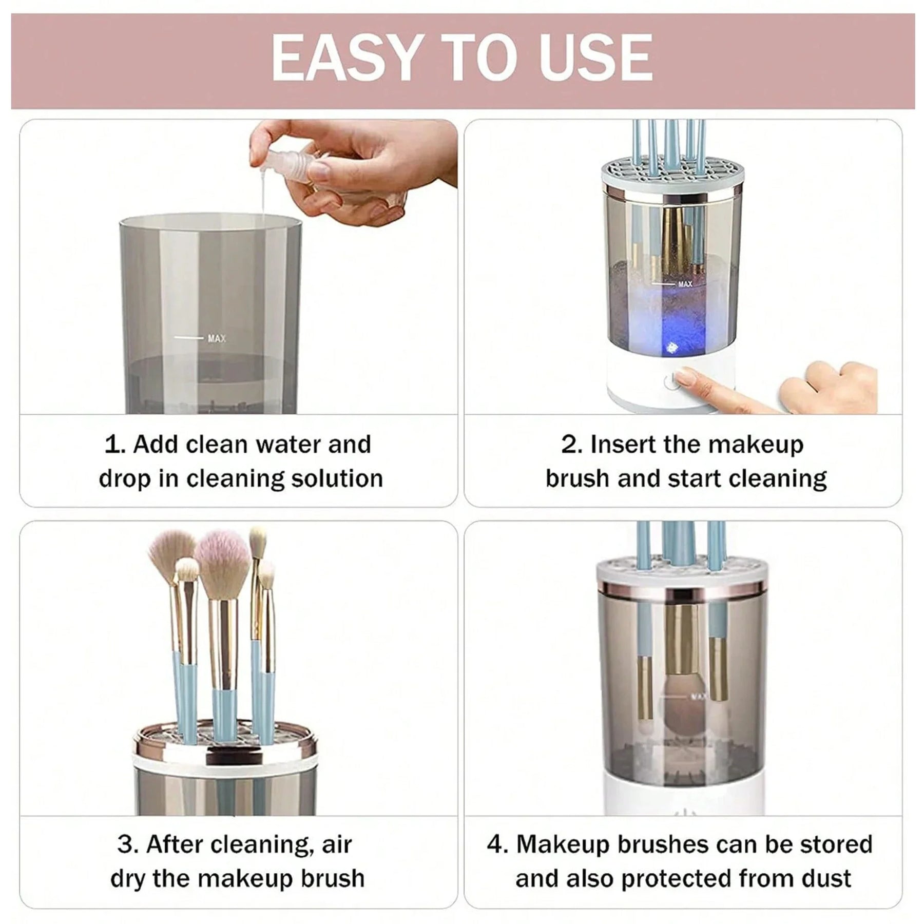 Makeup Brush Cleaner 3 in 1